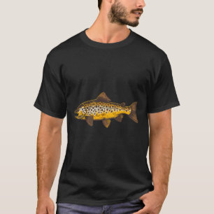 Camiseta Pesca de Truta Marrom Fly Fishing Outdoors e Natur
