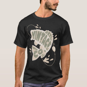 Camiseta Pesca de Truta no Rio Fly Fi Inspirado em Vintage