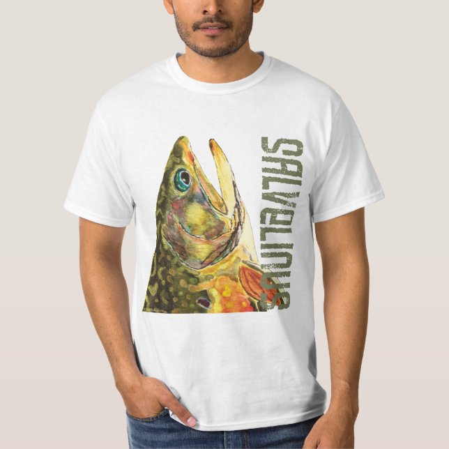 Camiseta Pesca de trutas de carne (Frente)