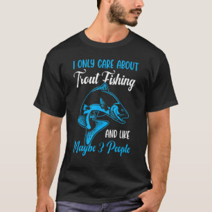 Camiseta Pesca de trutas e cerca de 3 pessoas