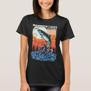 Camiseta Pesca de Verão Pôr do Sol Retro Califórnia Mammoth