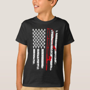 Camiseta Pesca De Vintage - Pesca De Bandeira Americana