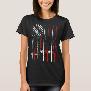 Camiseta Pesca De Vintage - Pesca De Bandeira Americana