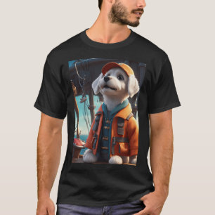 Camiseta Pesca Divertida, Bandeira Americana do Pescador