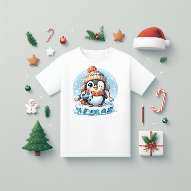 Camiseta Pesca divertida com pinguins (Penguin fishing fun Christmas gift.)