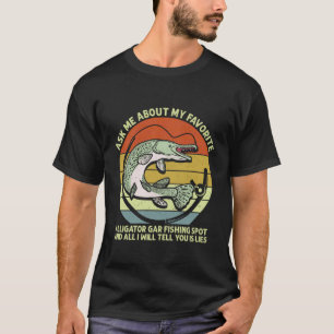 Camiseta Pesca Divertida de Peixe-Jacaré
