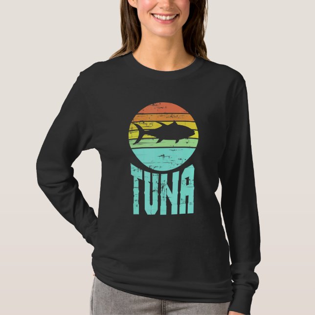 Camiseta Pesca do Atum-Trabalho de arte de pesca do atum le (Frente)