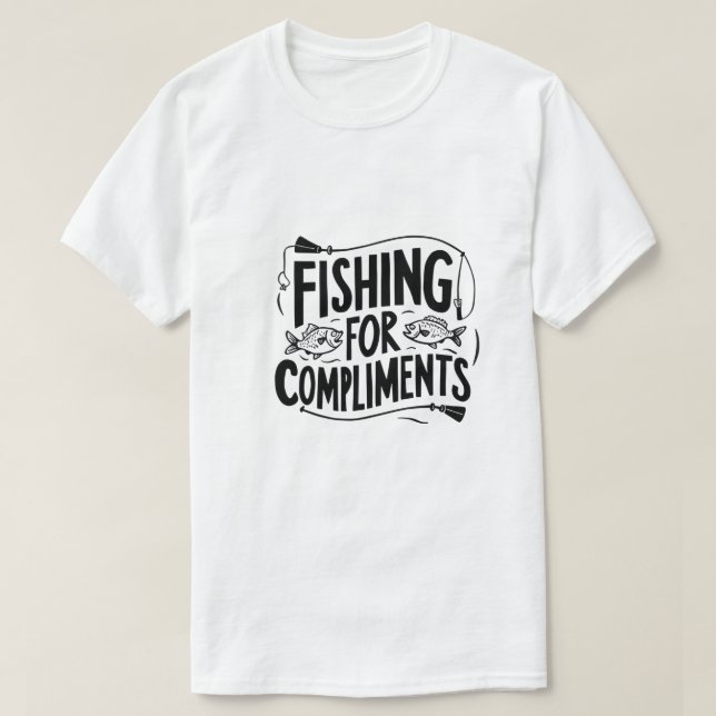 Camiseta Pesca do complemento T-Shirt - Teto Gráfico Engraç (Frente do Design)