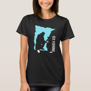 Camiseta Pesca Do Gelo Pesca Gráfica Do Arco Do Gelo Fis De