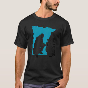 Camiseta Pesca Do Gelo Pesca Gráfica Do Arco Do Gelo Fis De