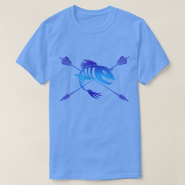 Camiseta Pesca do Peixe-carboço Pesca de Arco (Frente do Design)