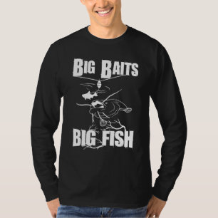 Camiseta Pesca do peixe-gato Grande Bait Peixe-Grande Silíc