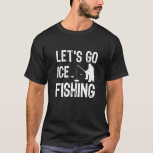 Camiseta Pesca Do Peixe-Gelo Com Pesca Do vamos Ice Rod P