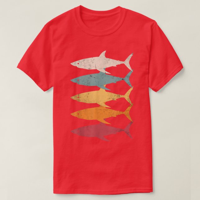 Camiseta Pesca do Peixe-Tubarão-Branco com Excelente de Vin (Frente do Design)