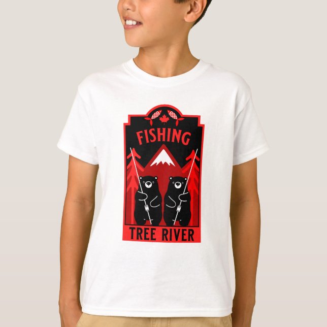Camiseta Pesca do rio Tree Canada (Frente)