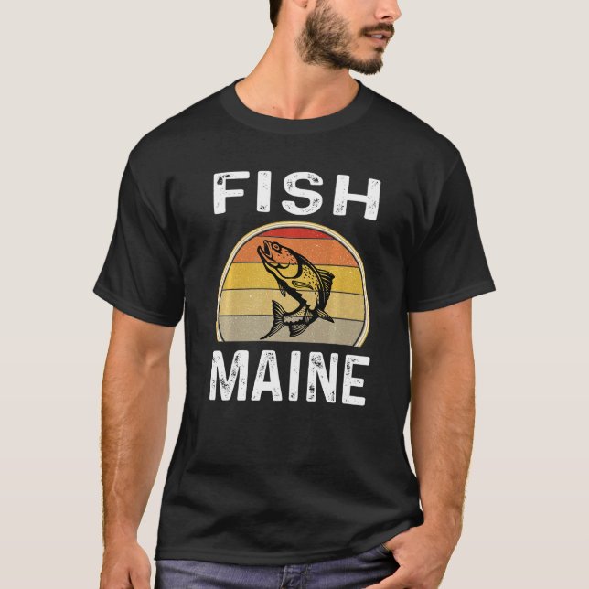 Camiseta Pesca do salmão - Galinha Peixe - Férias de Viagem (Frente)