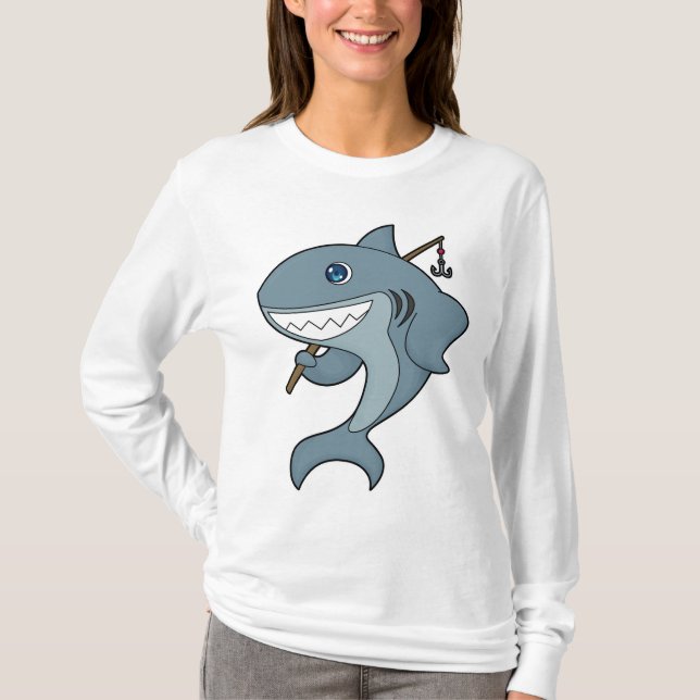 Camiseta Pesca do tubarão (Frente)