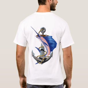 Camiseta Pesca do veleiro com ancoragem náutica