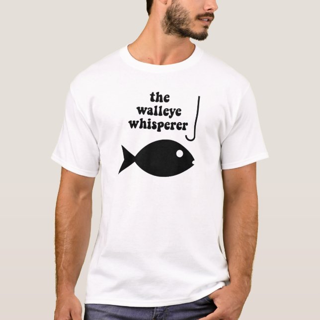 Camiseta pesca do whisperer dos walleye (Frente)