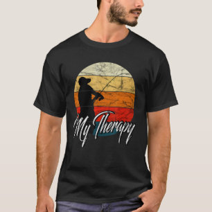 Camiseta Pesca É A Minha Terapia Engraçada A Pescar Retro
