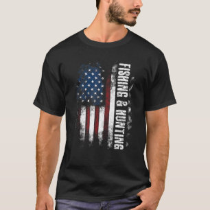 Camiseta Pesca E Caça Pescador De Bandeira Americano