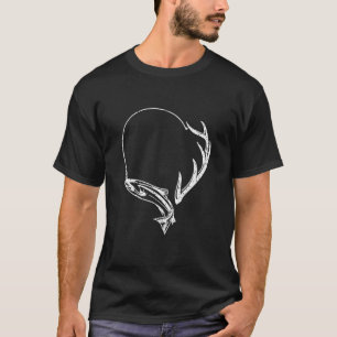 Camiseta Pesca E Caçador De Sombras Antler Elk Deer Huntin