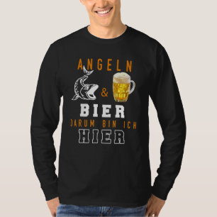Camiseta Pesca e Cerveja Caixa Darum Ich Hier I Angler Fisc