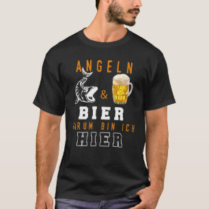 Camiseta Pesca e Cerveja Caixa Darum Ich Hier I Angler Fisc