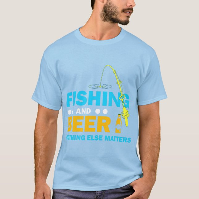 Camiseta Pesca E Cerveja Nada Mais Importa (Frente)