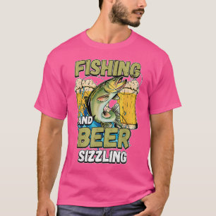 Camiseta Pesca E Cerveja - Pescador De Pesca Que Arrasta F
