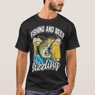 Camiseta Pesca E Cerveja - Pescador De Pesca Que Arrasta F