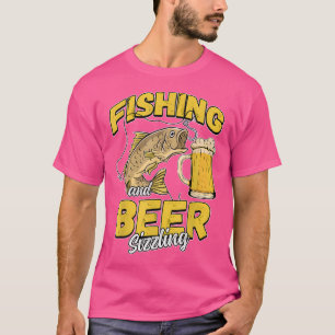 Camiseta Pesca E Cerveja - Pescador De Pesca Que Arrasta F