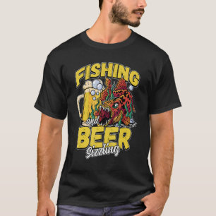 Camiseta Pesca e Cerveja Sizzle Pesca Pescador Dito P