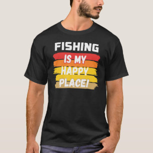 Camiseta Pesca É Meu Lugar Feliz