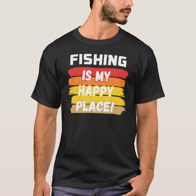 Camiseta Pesca É Meu Lugar Feliz (Frente)