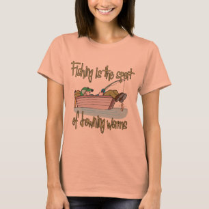Camiseta Pesca é o esporte das vermes afogadas