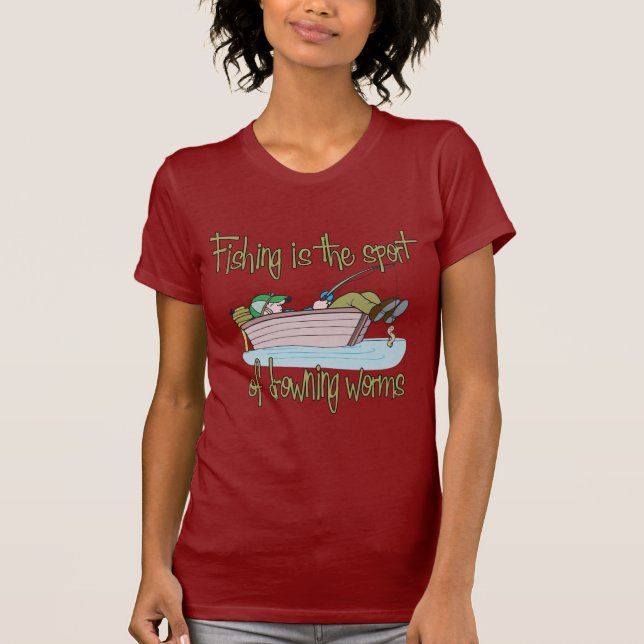 Camiseta Pesca é o esporte das vermes afogadas (Frente)