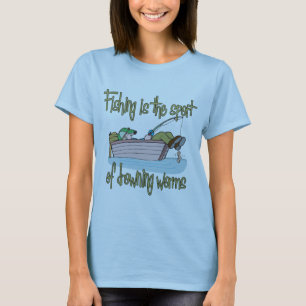 Camiseta Pesca é o esporte das vermes afogadas