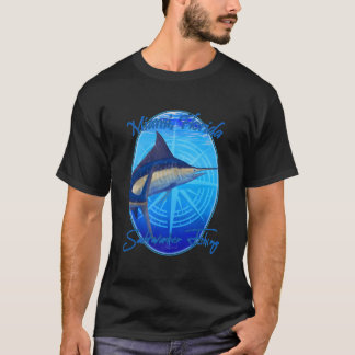 Camiseta Pesca em Água Salgada Miami Flórida Peixes ao Larg