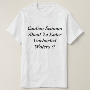 Camiseta Pesca Em Águas Não Desconhecidas De Logotipo Eng