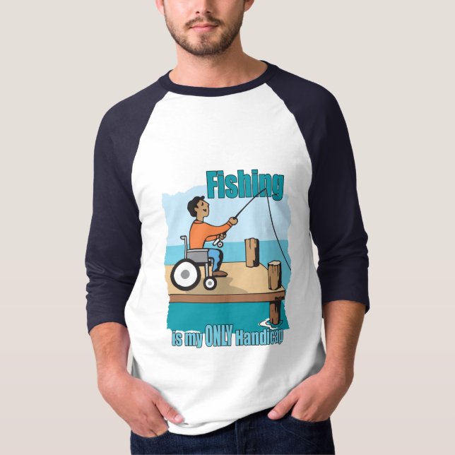 Camiseta Pesca em cadeira de rodas (Frente)
