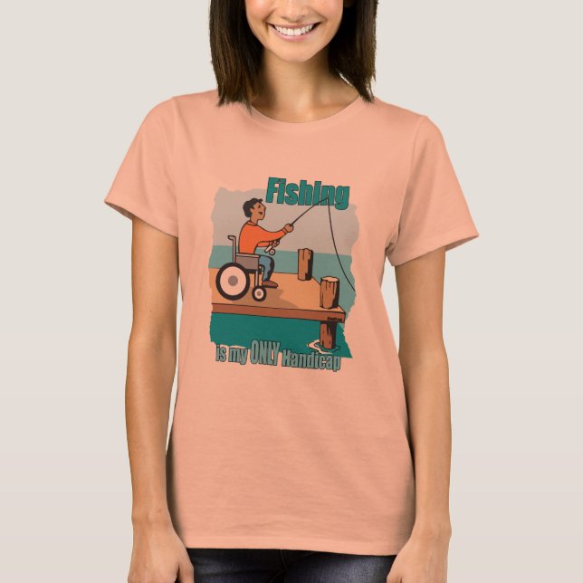 Camiseta Pesca em cadeira de rodas (Frente)