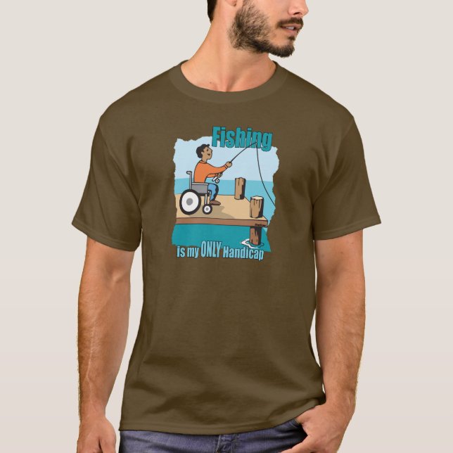 Camiseta Pesca em cadeira de rodas (Frente)