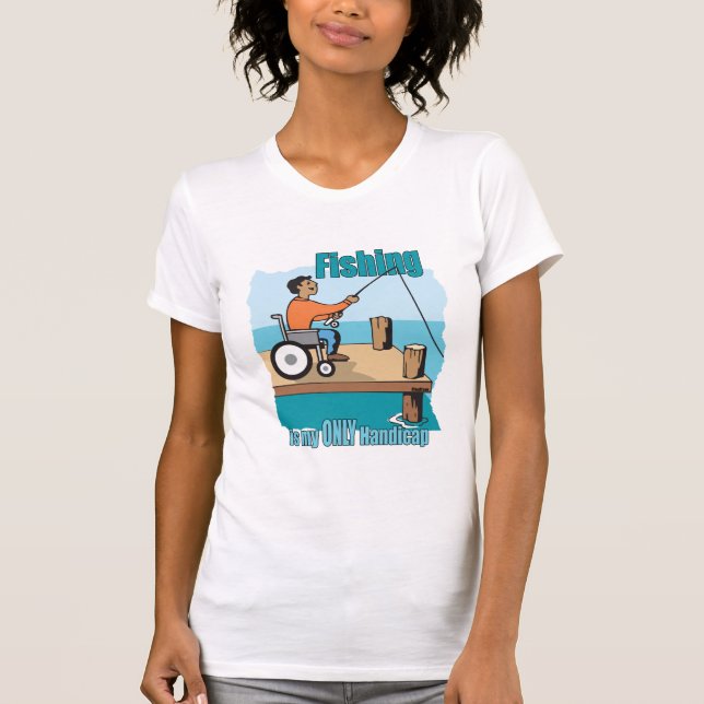Camiseta Pesca em cadeira de rodas (Frente)