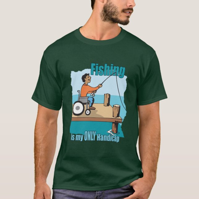 Camiseta Pesca em cadeira de rodas (Frente)