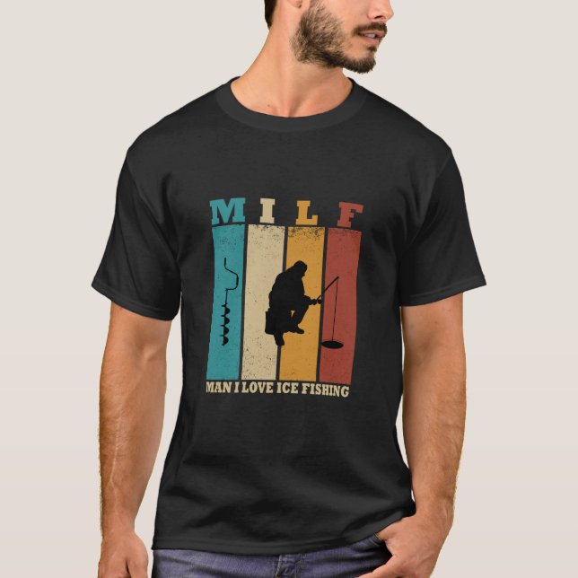 Camiseta pesca engraçada de gelo (Frente)