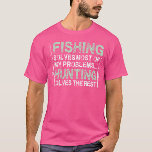 Camiseta Pesca Engraçada Para Caçadores De Homens E Pescado