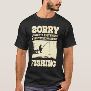 Camiseta Pesca Engraçada Para Homens, Trout Bass Pescador V