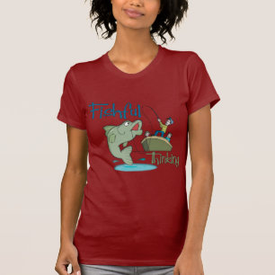 Camiseta Pesca engraçada - pensamento de Fishful