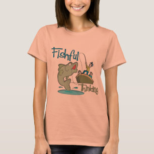 Camiseta Pesca Engraçada - Pensamento Pescado
